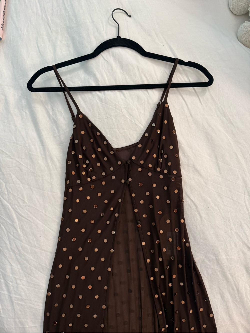 Meshki Brown Rhinestone Top - Picture 6 of 6